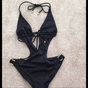 Victoria Secret Sexy One Piece Black Ties One Piece